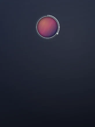 Podcast Badge visualizer preset: A small badge with a progress ring that never covers a face.