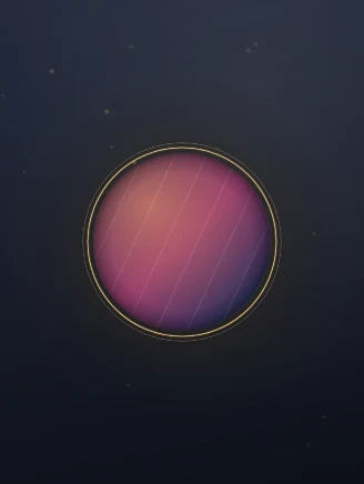 Gold Luxe visualizer preset: A warm gold ring with a slow glow.