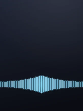 Waveform Strip visualizer preset: Full width bars along the bottom, so the footage stays clear.